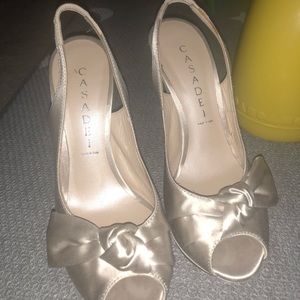 Casadei satin slingback
